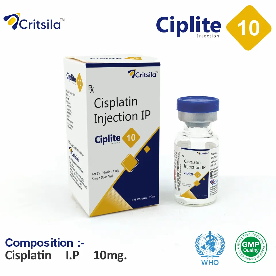 Cisplatin 10mg Injection Packaging
